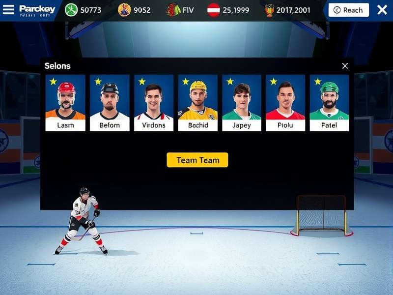 Hockey Fantasy Dreams Indian tournament interface